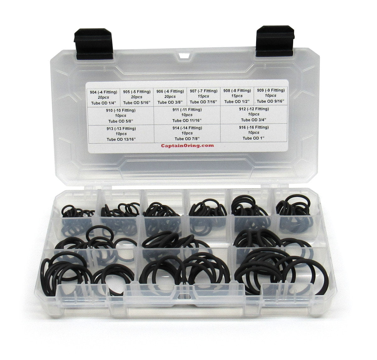 160pc ORB BOSS Hydraulic O-Ring Kit - VITON 90 - Fits CAT, Case, Hitachi, Komatsu