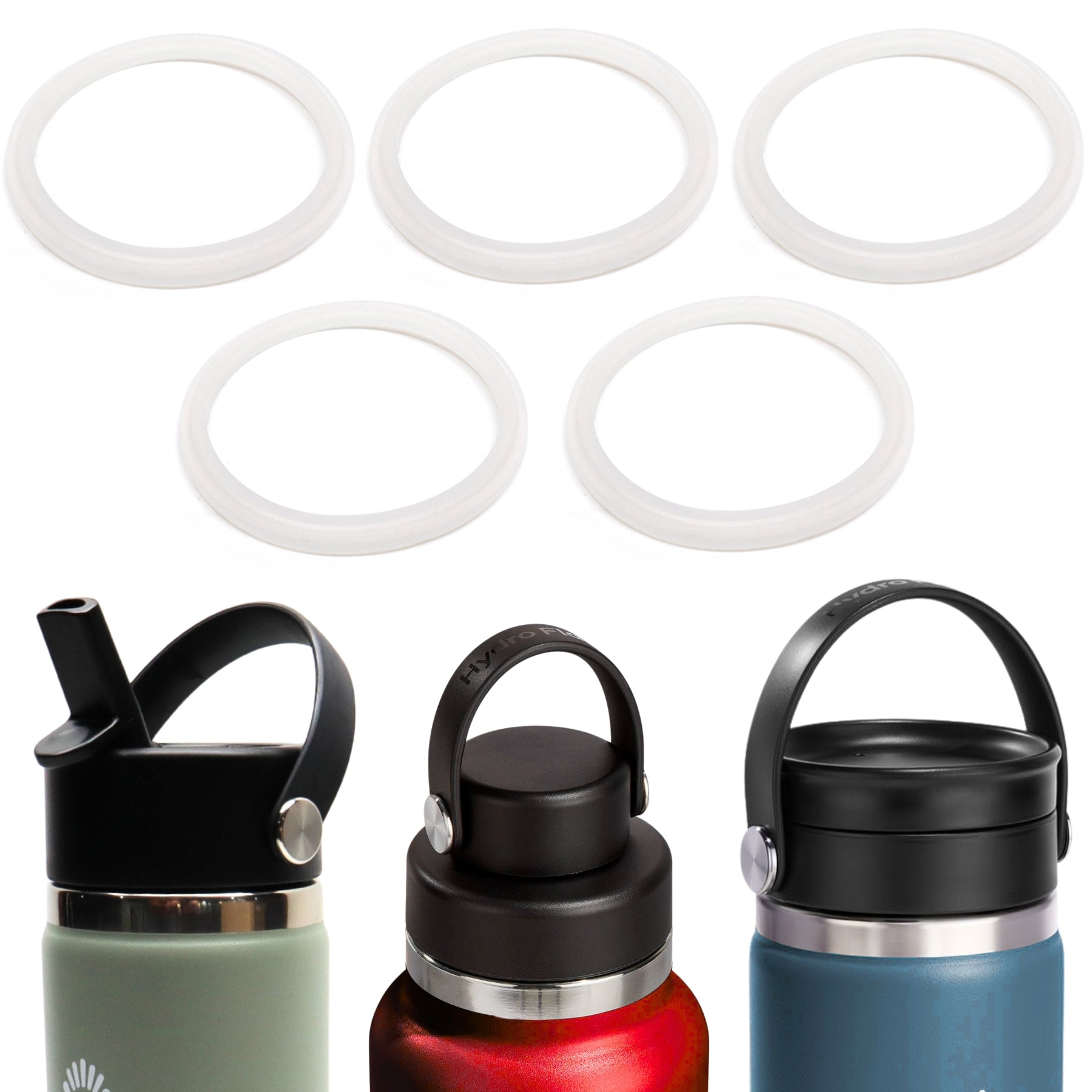 Lid Gaskets for Hydro Flask Wide Mouth Flex Caps (5 Pack)