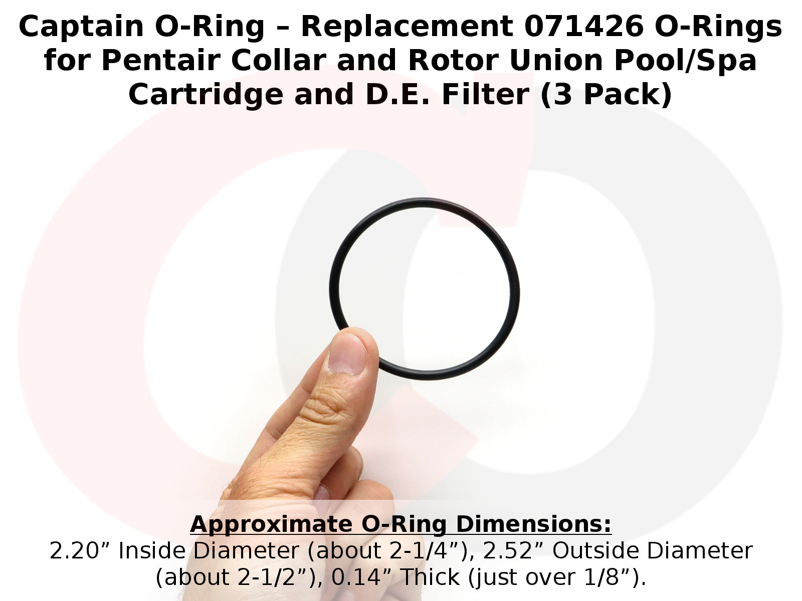 Pentair 071426 O-Rings for Collar and Rotor Union Pool/Spa Cartridge and D.E. Filter (3 Pack)