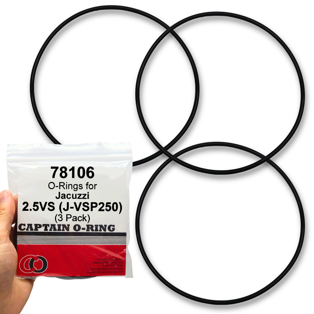 78106 Lid O-Rings fir Jacuzzi 2.5VS J-VSP250 Pump (3 Pack)