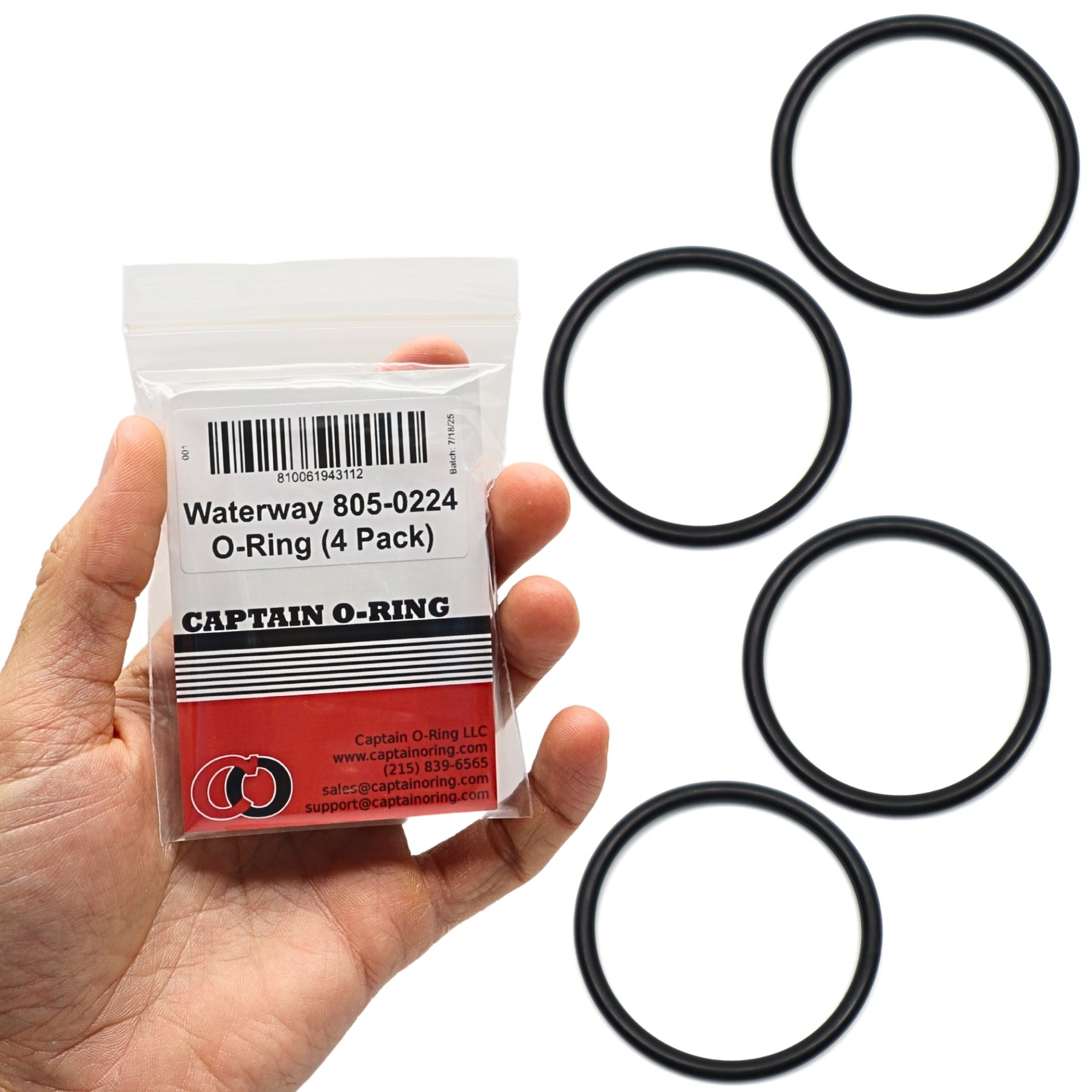 805-0224 Union 1.5” Tailpiece O-Rings for Waterway (4 Pack)