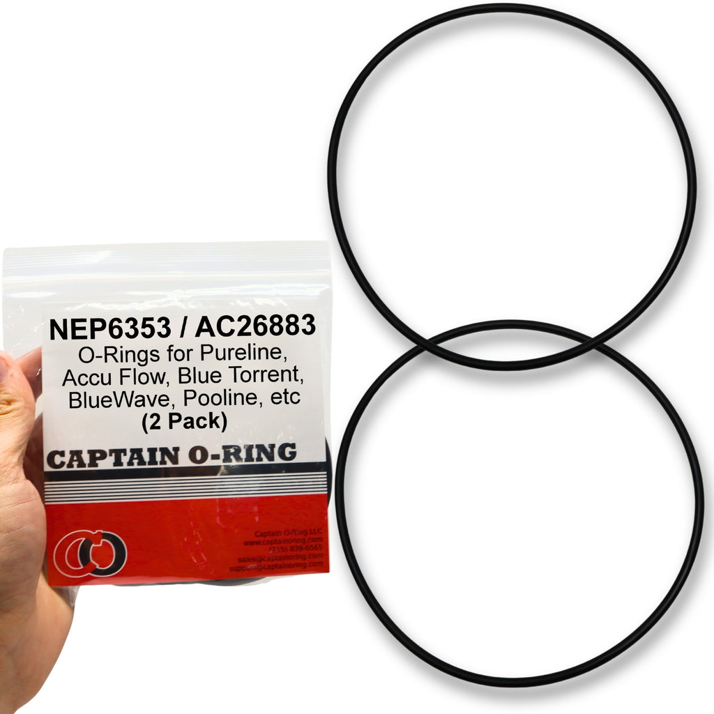 NEP6353 AC26883 Lid O-Rings for Pureline, Splash, Blue Wave Torrent, Doheny’s, Pooline, and more (2 Pack)