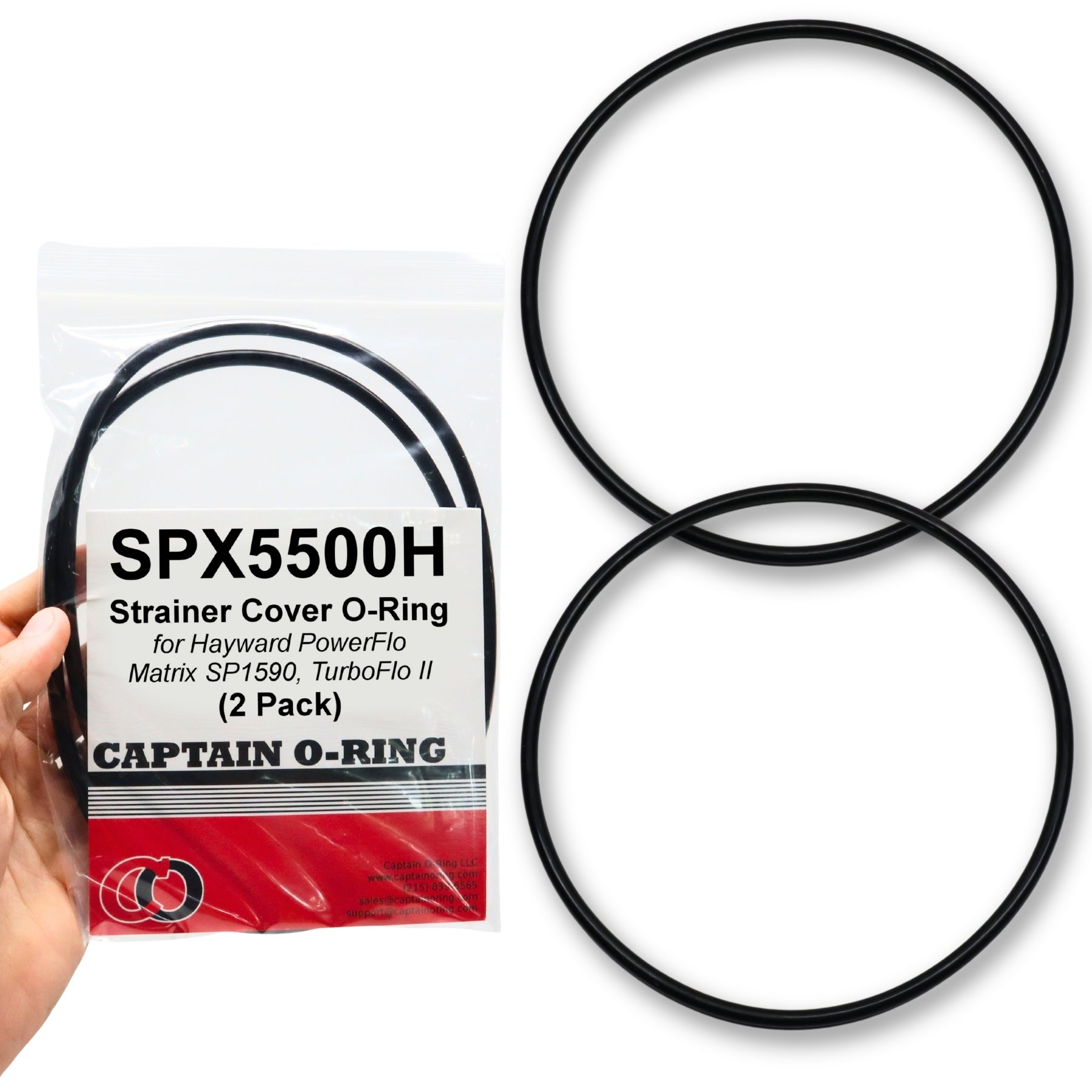 SPX5500H Strainer Cover O-Rings for Hayward Power-Flo Matrix (2 Pack)