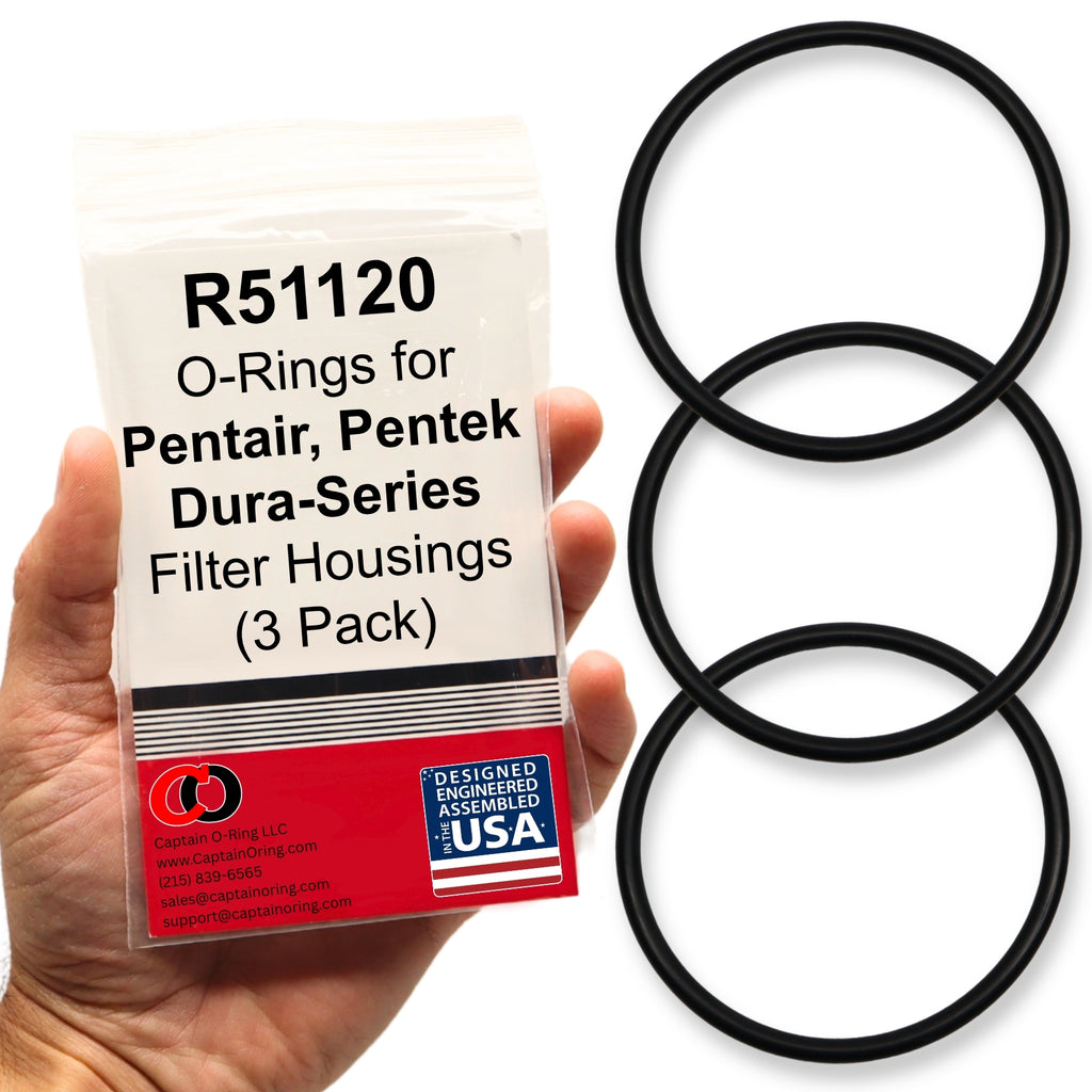 Captain O-Ring – Replacement R51120 O-Rings for Pentek Pentair Dura-Series Filter Housings (3 Pack)