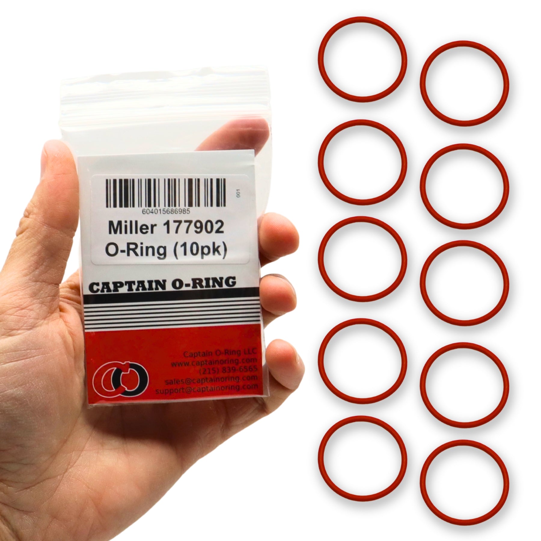 177902 O-Rings for Miller Ice 80C Plasma Torch Series (10 Pack)