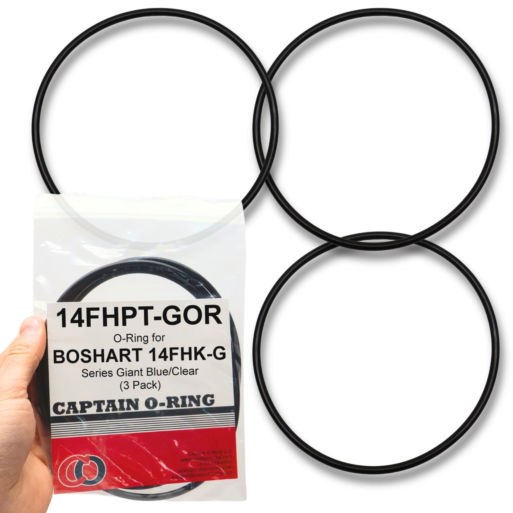 14FHPT-GOR O-Ring for Boshart 14FHK-G Series Giant Blue/Clear Filter Housing (3 Pack)