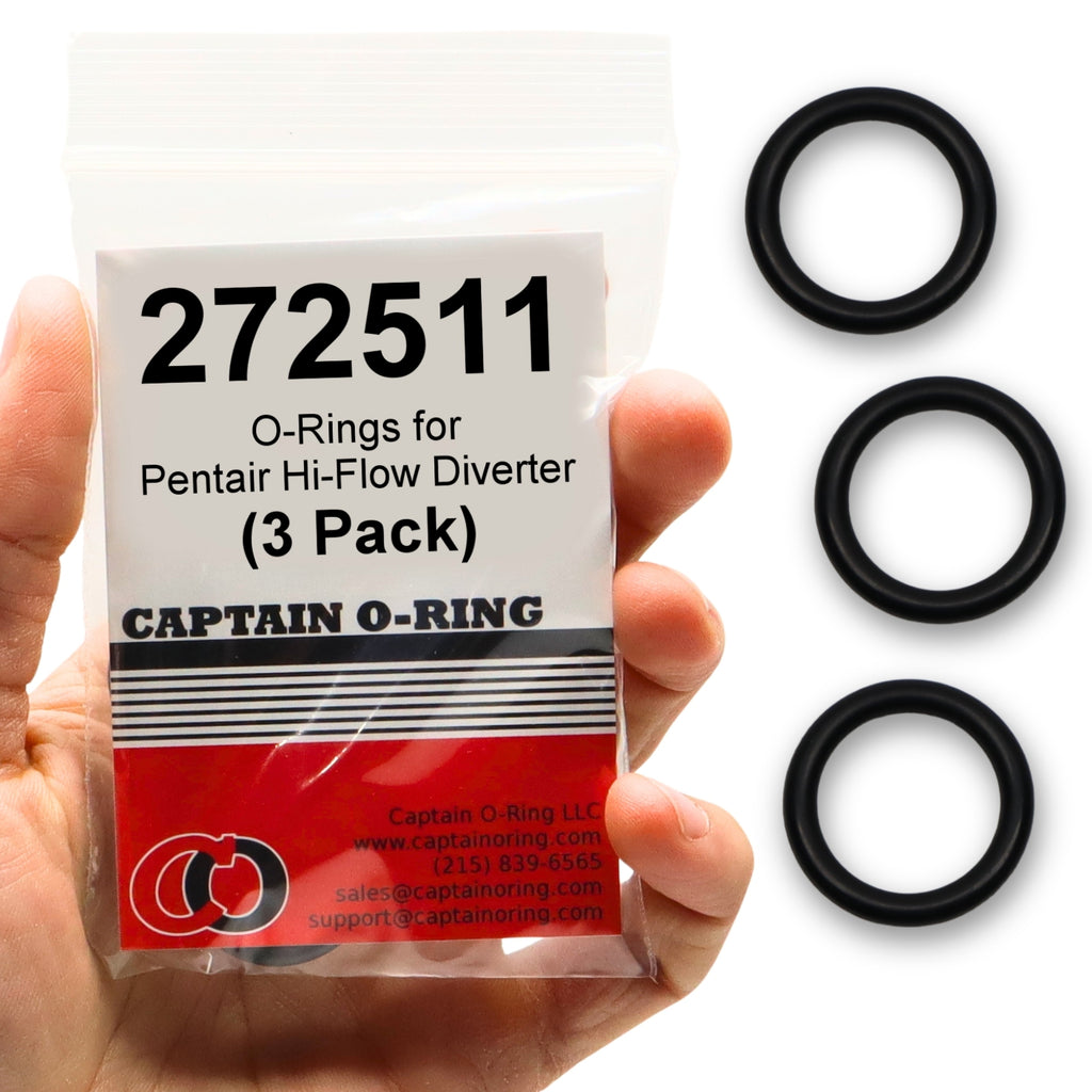 272511 O-Rings for Pentair Hi-Flow 1.5 Six-Way Multiport Diverter Valve Shaft (3 Pack)