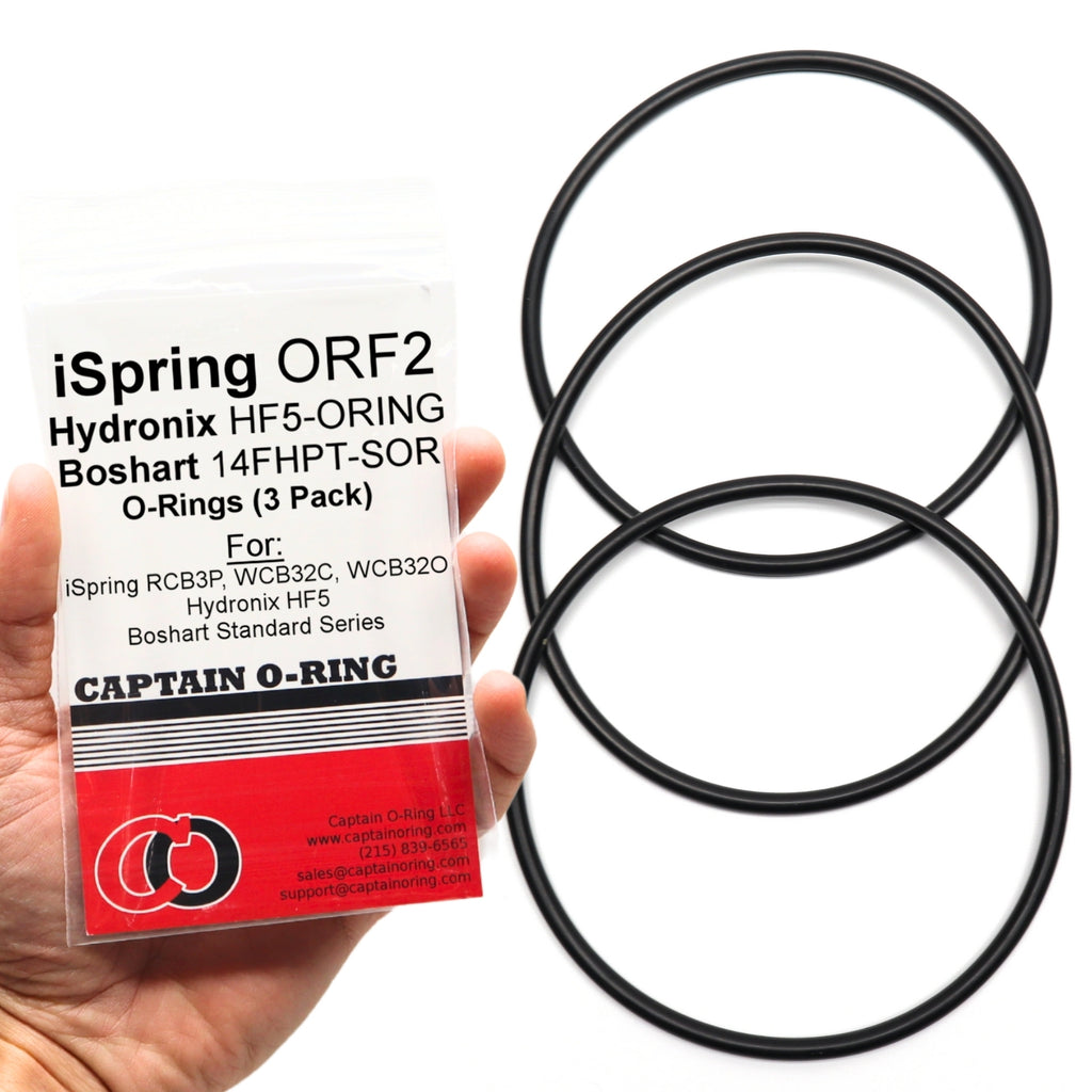ORF2 / HF5-ORING / 14FHPT-SOR O-Rings for iSpring RCB3P, WCB32C, WCB32O, Hydronix HF5, and Boshart Standard Water Filter (3 Pack)