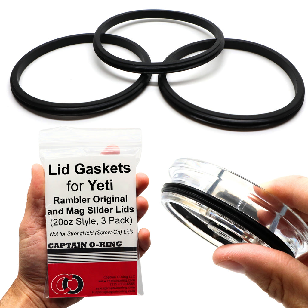 Yeti Lid Seal Gaskets for Magslider & Original Rambler Insulated Tumbler Mugs (3 Pack)