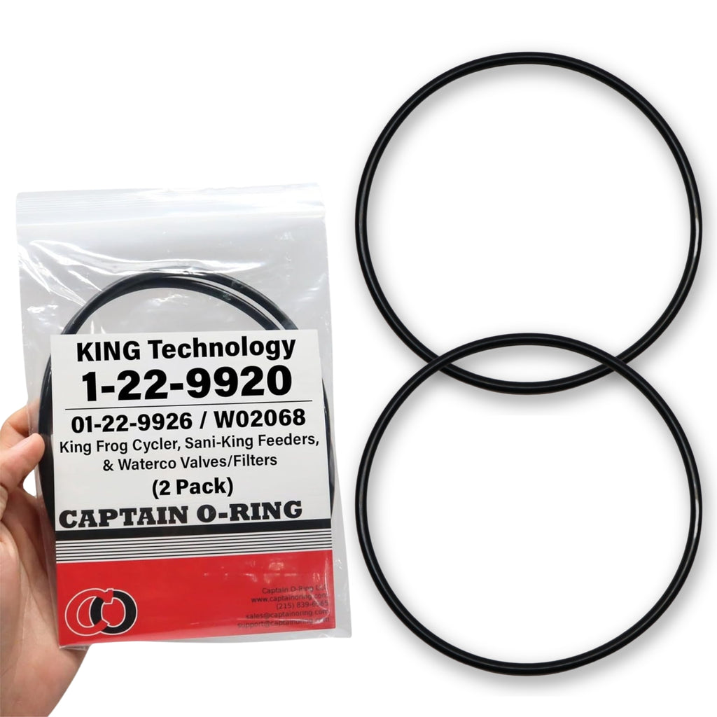 01-22-9920 / 01-22-9926 / W02068 O-Rings for King Frog Cycler, Sani-King Feeders, and Waterco Valves/Filters (2 Pack)
