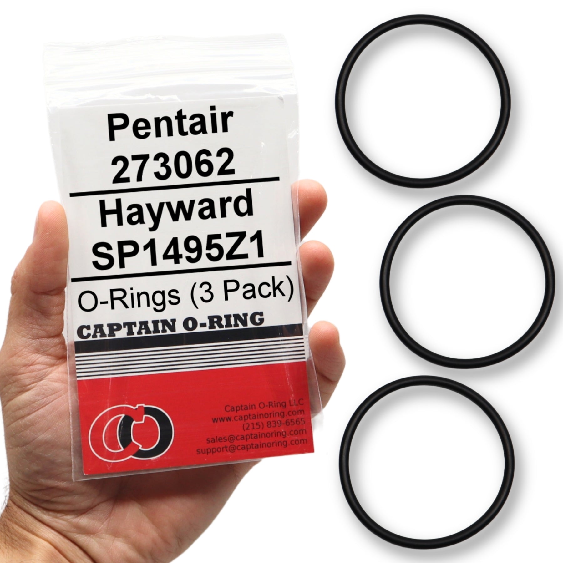 273062 / SP1495Z1 Union O-Ring for Pentair, Hayward, Jacuzzi, Waterway and more (3 Pack)