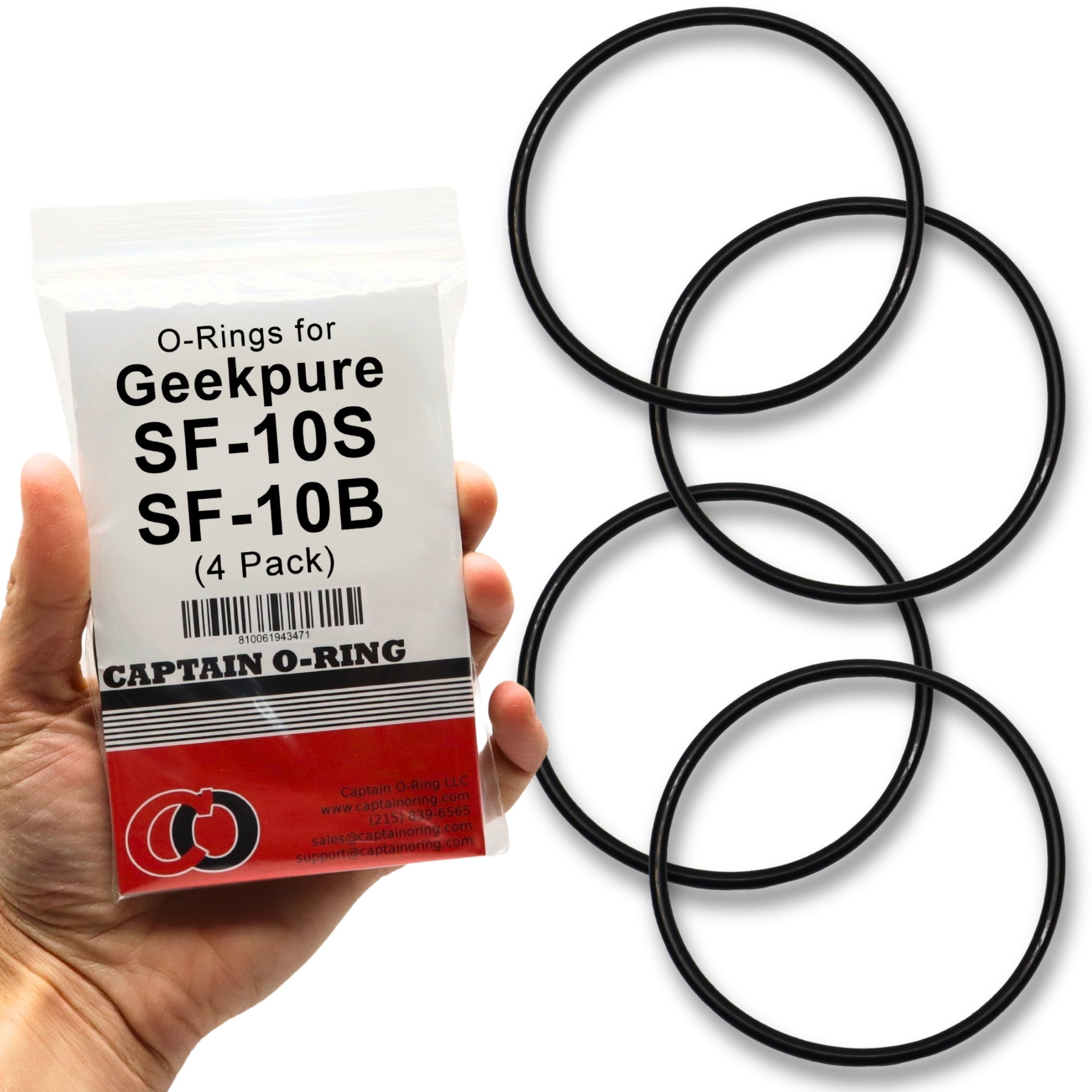 O-Rings for Geekpure SF-10S / SF-10B Filter Housings (for 2.5x10” SF-10S/B only) (4 Pack)