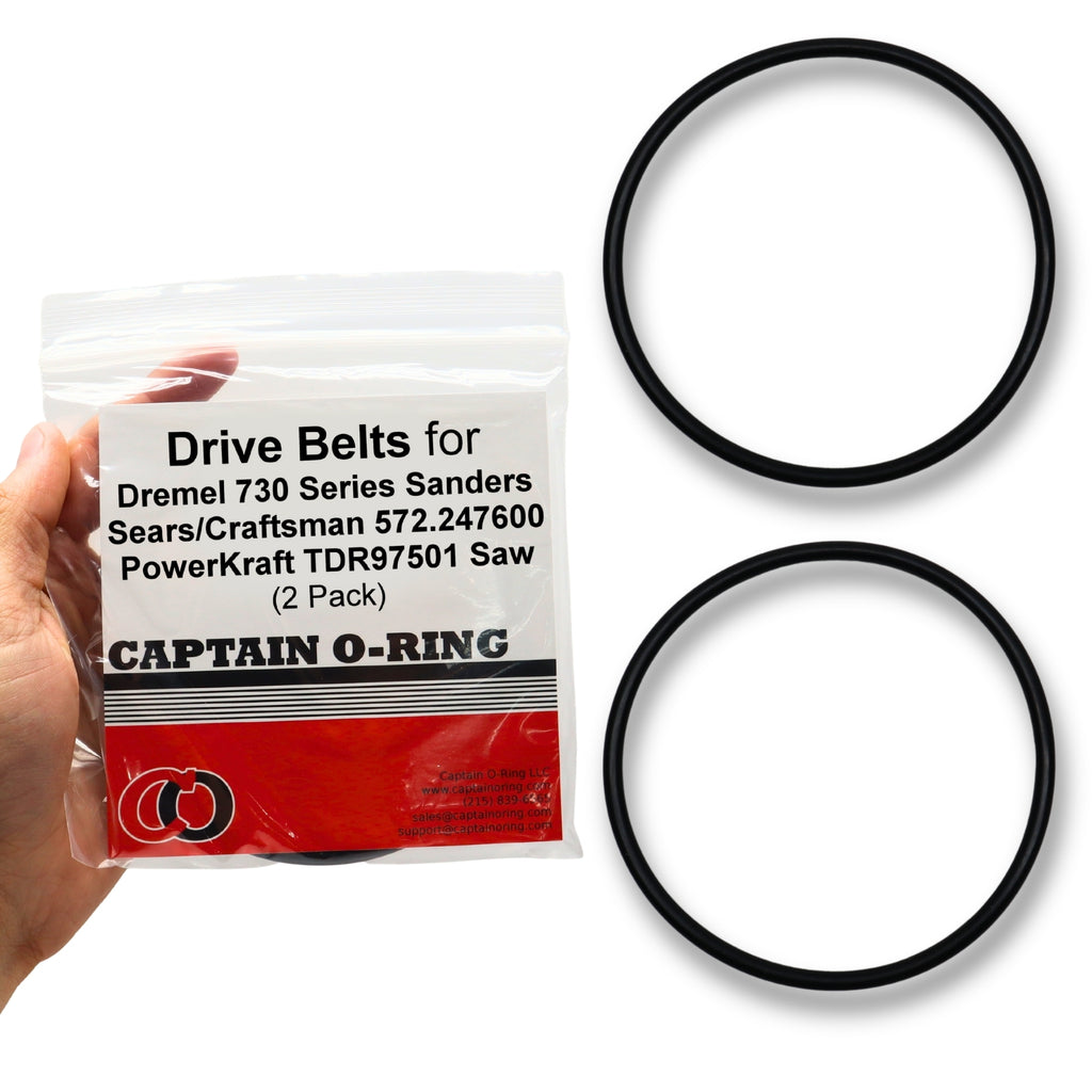 Replacement Drive Belts for Dremel 730 Disc-Belt Sander (2 Pack) – 730 738 73807 73810 73812 (also fits Sears/Craftsman 572.247600)