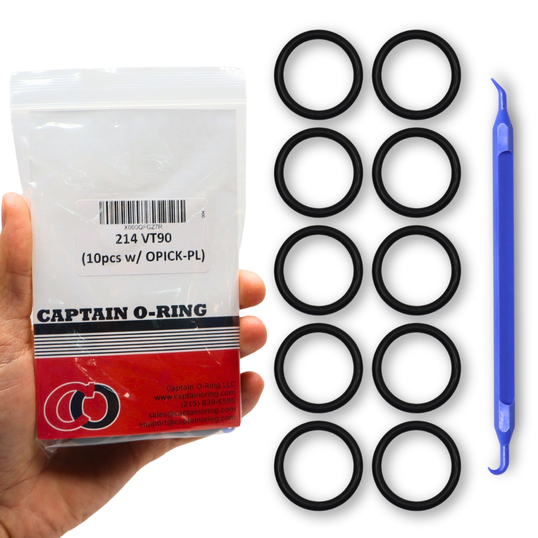 SCUBA O-RIngs - 10pcs Viton/FKM O-Ring + Pick Tool [Select O-Ring Size]