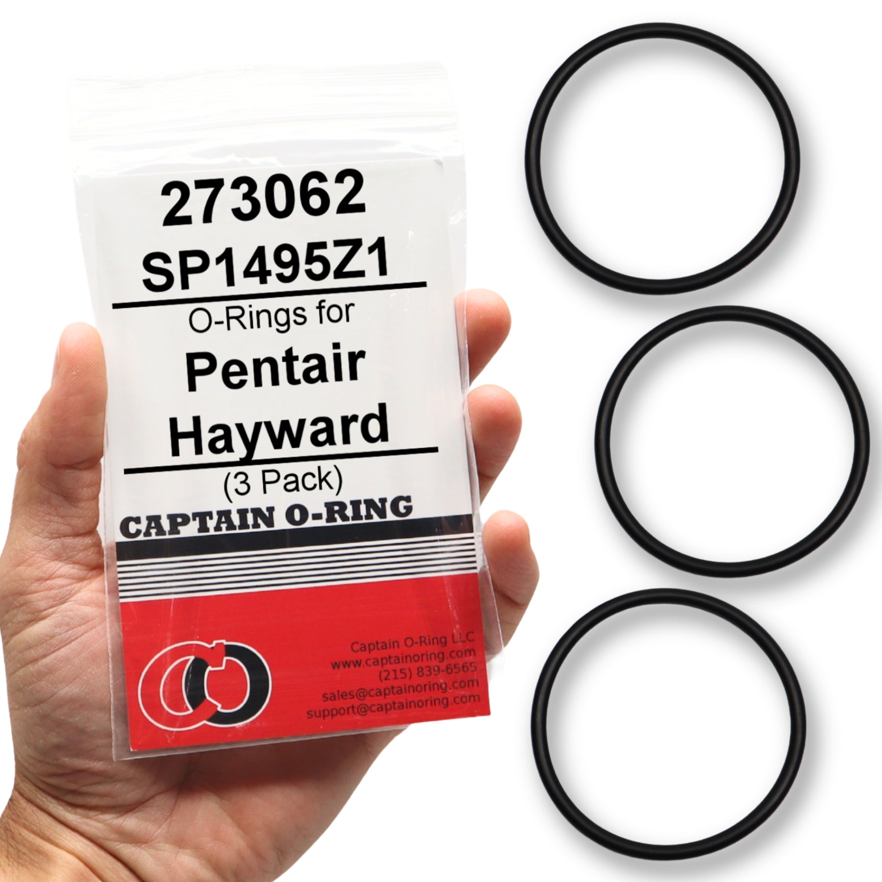 273062 / SP1495Z1 Union O-Ring for Pentair, Hayward, Jacuzzi, Waterway and more (3 Pack)