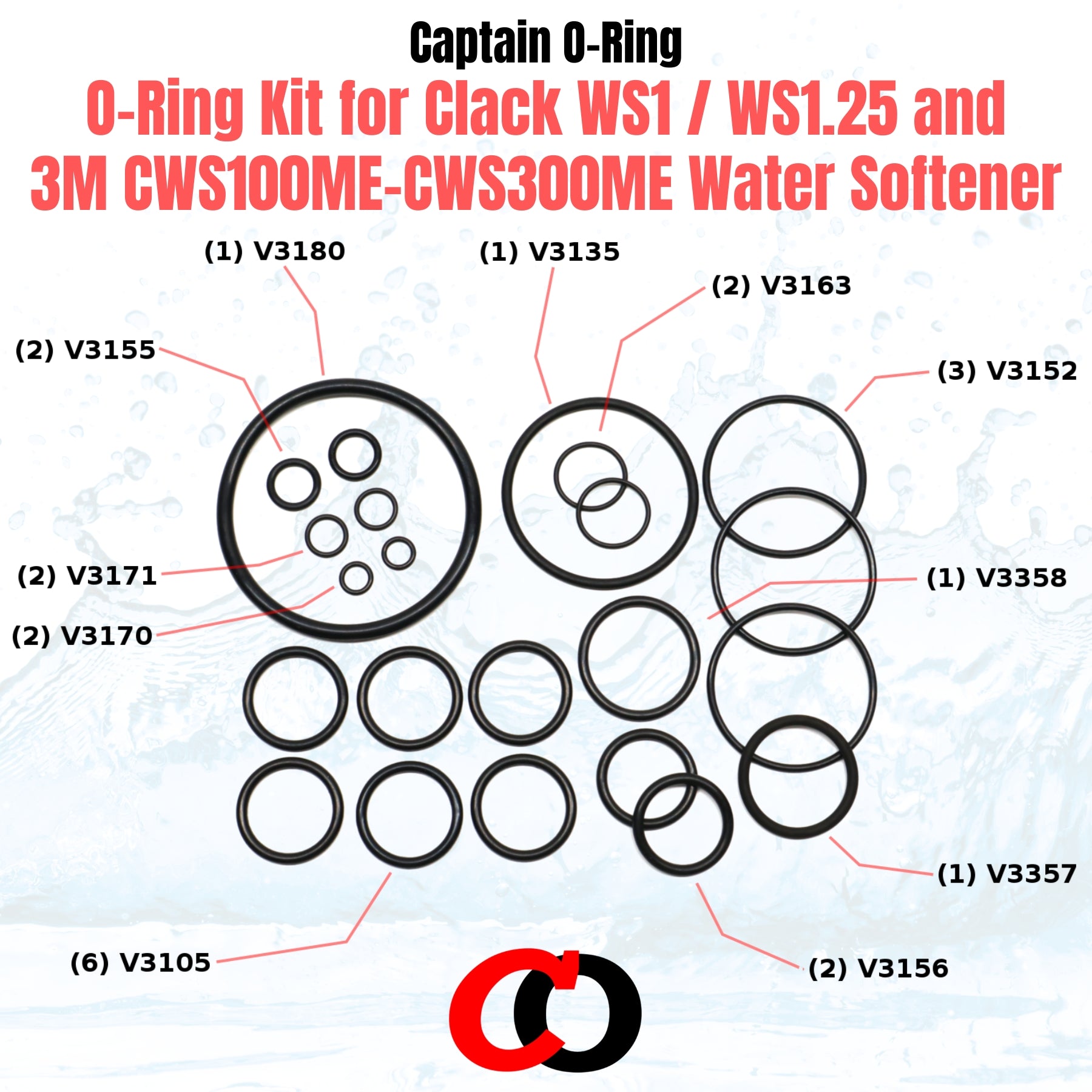 Captain O-Ring – Replacement O-Ring Kit for Clack WS1 / WS1.25