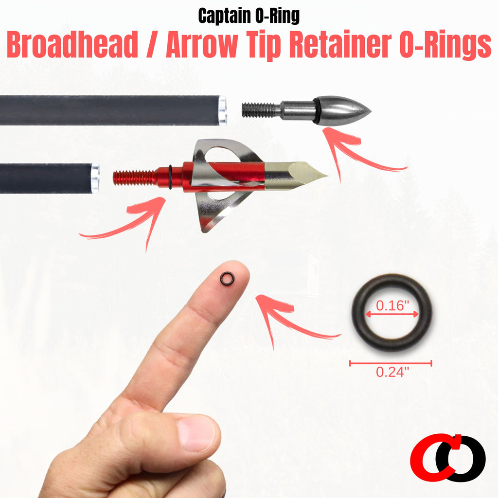 O-Ring Retainer 1/4 Inch Washers for Archery Arrow Broadhead Tips (100 Pack) – Prevents Heads Points Loosening