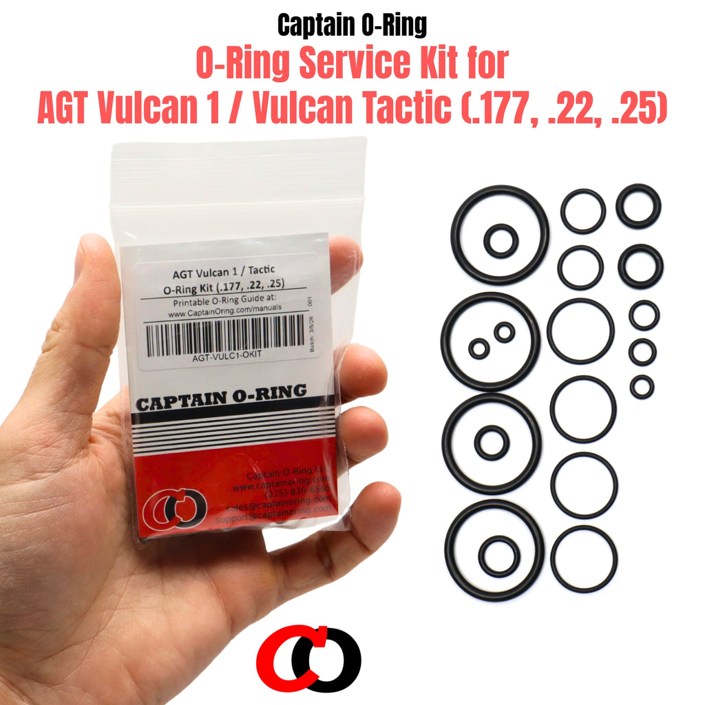 AGT Vulcan 1 / Tactic O-Ring Rebuild Kit (.177, .22, .25)