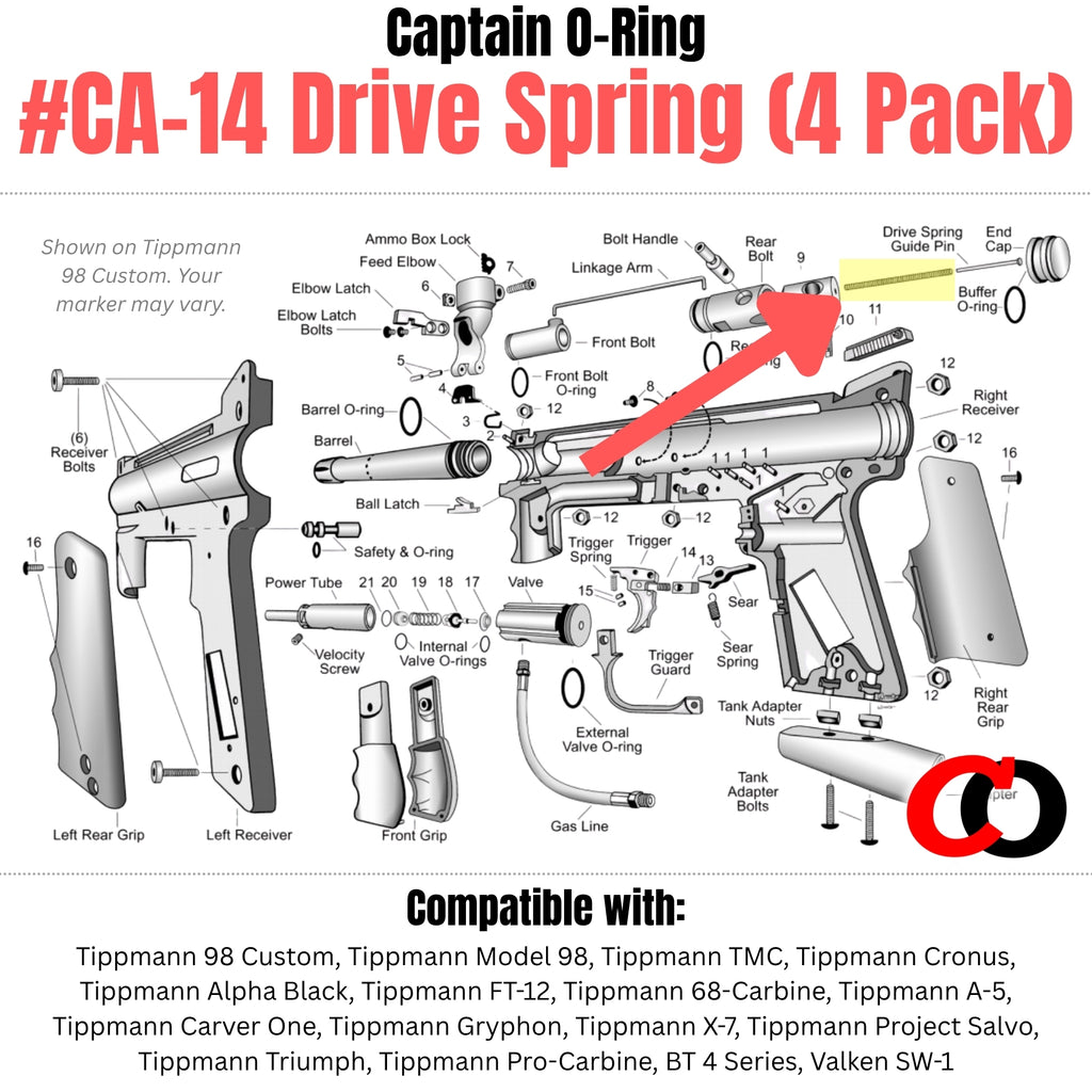 Tippmann CA-14 Drive Spring Replacement (4 Pack)