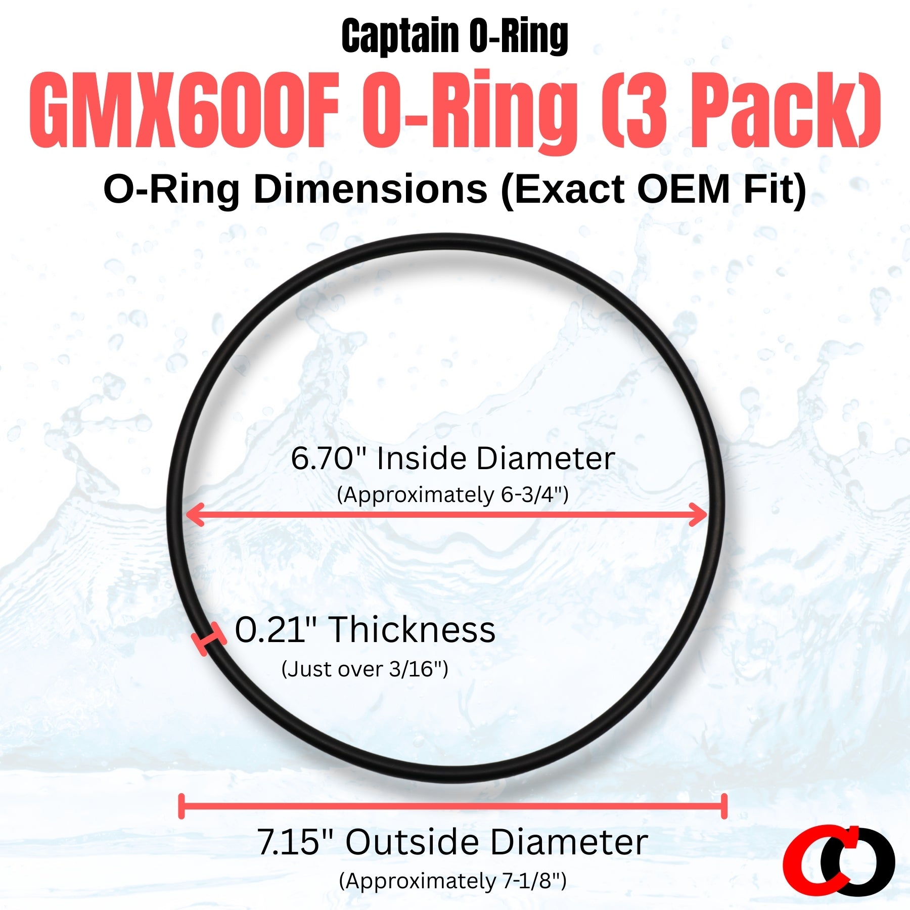 Hayward GMX600F O-Rings for Pro Series Sand Filters S140T, S144T, S180T, S210T, S220T, S244T (3 Pack)