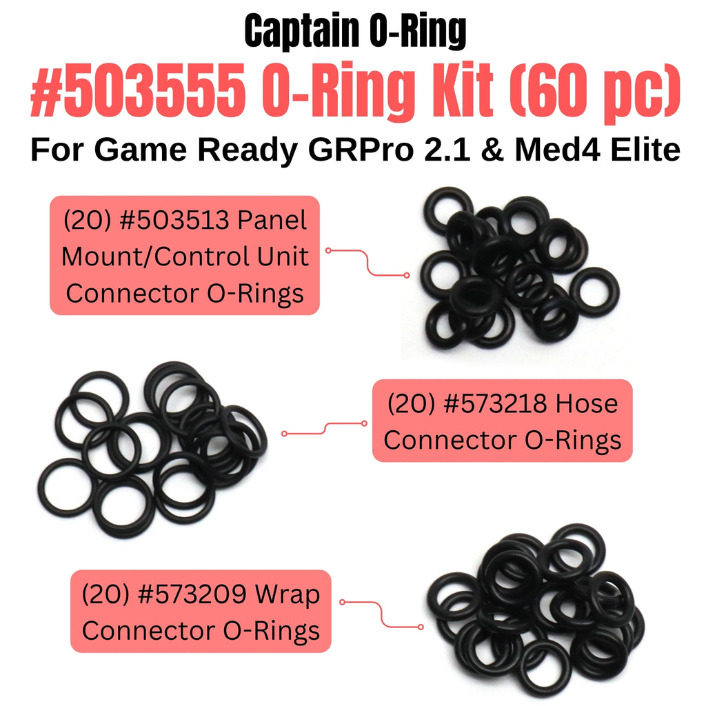 60 Piece O-Ring Set #503555 for Game Ready GRPro 2.1 & Med4 Elite