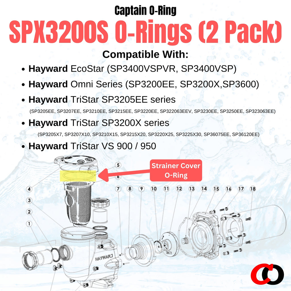 SPX3200S Fits Strainer Cover O-Ring For EcoStar-EcoStar SVRS For SPX3200S Fits Strainer Cover O-Ring For EcoStar-EcoStar SVRS For