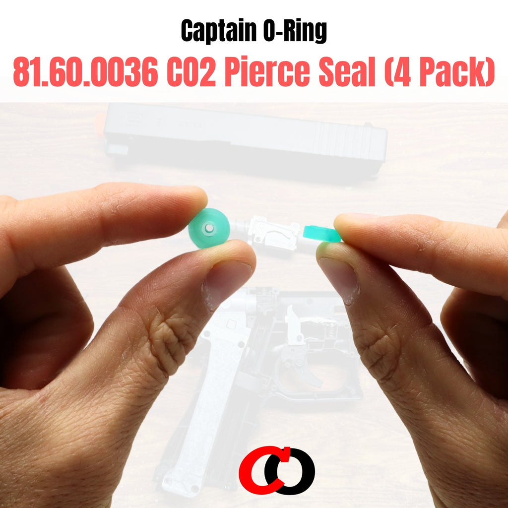 81.60.0036 Green CO2 Pierce Bulb Seal for Umarex Elite Force (4 Pack)