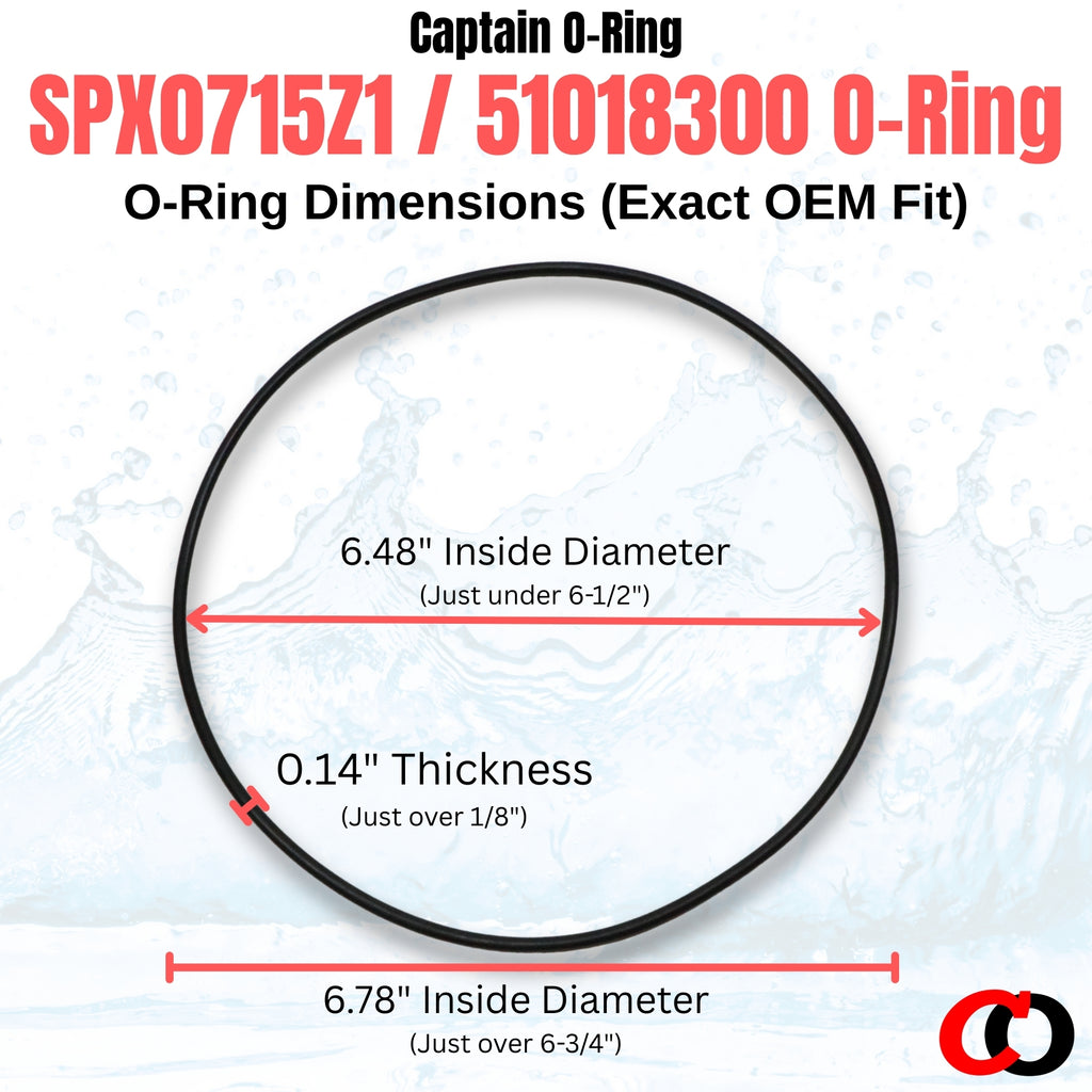 Hayward SPX0715Z1 / Pentair 51018300 Valve Lid O-Rings (2 Pack)