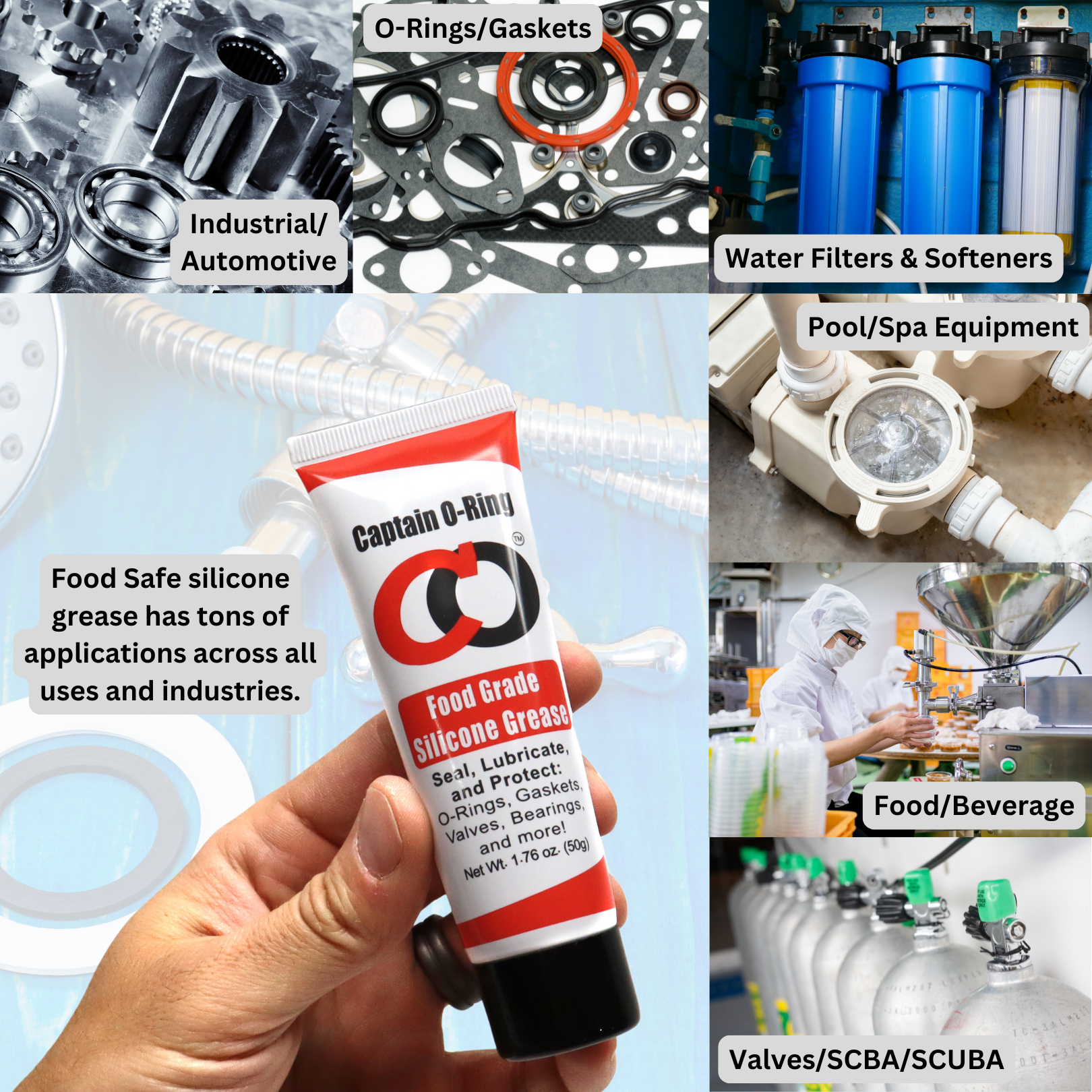 Silicone Grease Lubricant (Food Safe, 1.76oz)