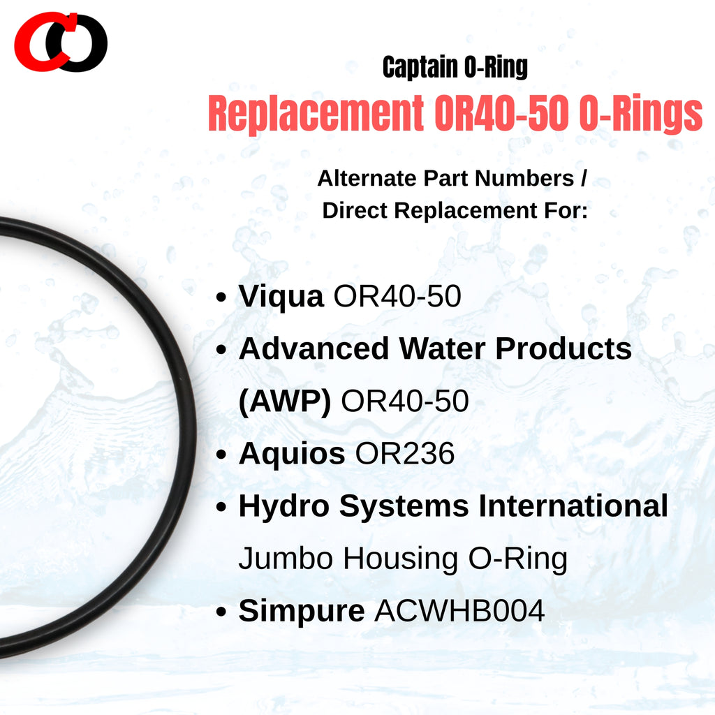 Viqua OR40-50 / Simpure DB10,DB20 / Aquios OR236 O-Rings (3 Pack)