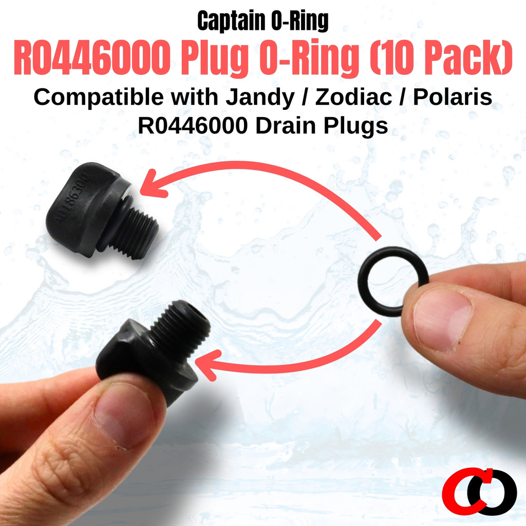 O-Rings for Jandy/Zodiac/Polaris R0446000 Filter Pump Drain Plug Gasket (10 Pack)
