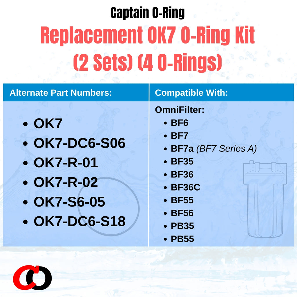 OmniFilter OK7 O-Ring Kit (2 Sets, 4 O-Rings)