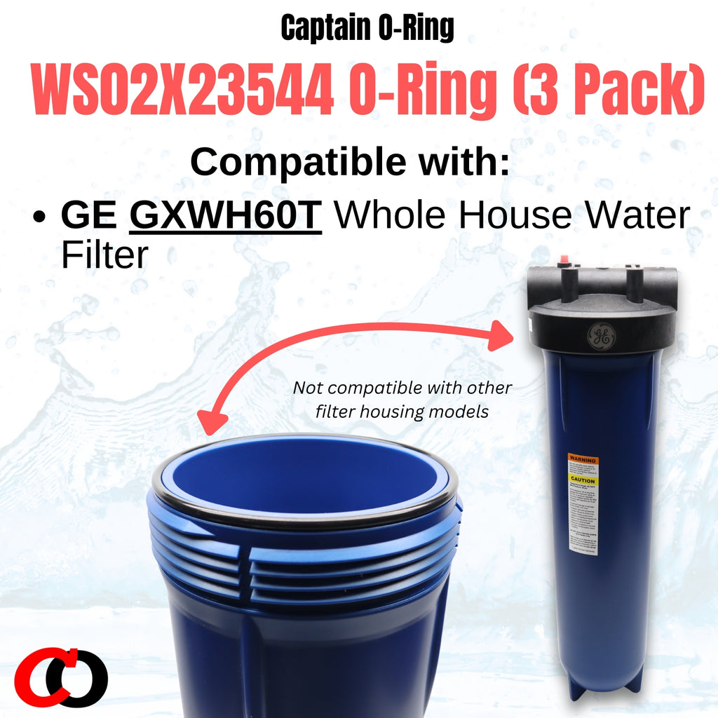 WS02X23544 O-Ring for GE GXWH60T Whole House Water Filter (3 Pack)