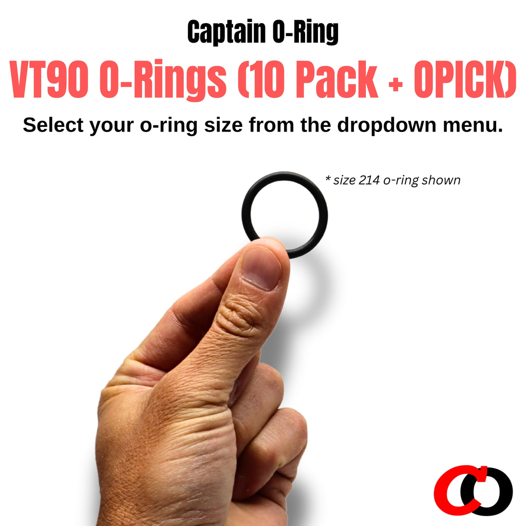 SCUBA O-RIngs - 10pcs Viton/FKM O-Ring + Pick Tool [Select O-Ring Size]