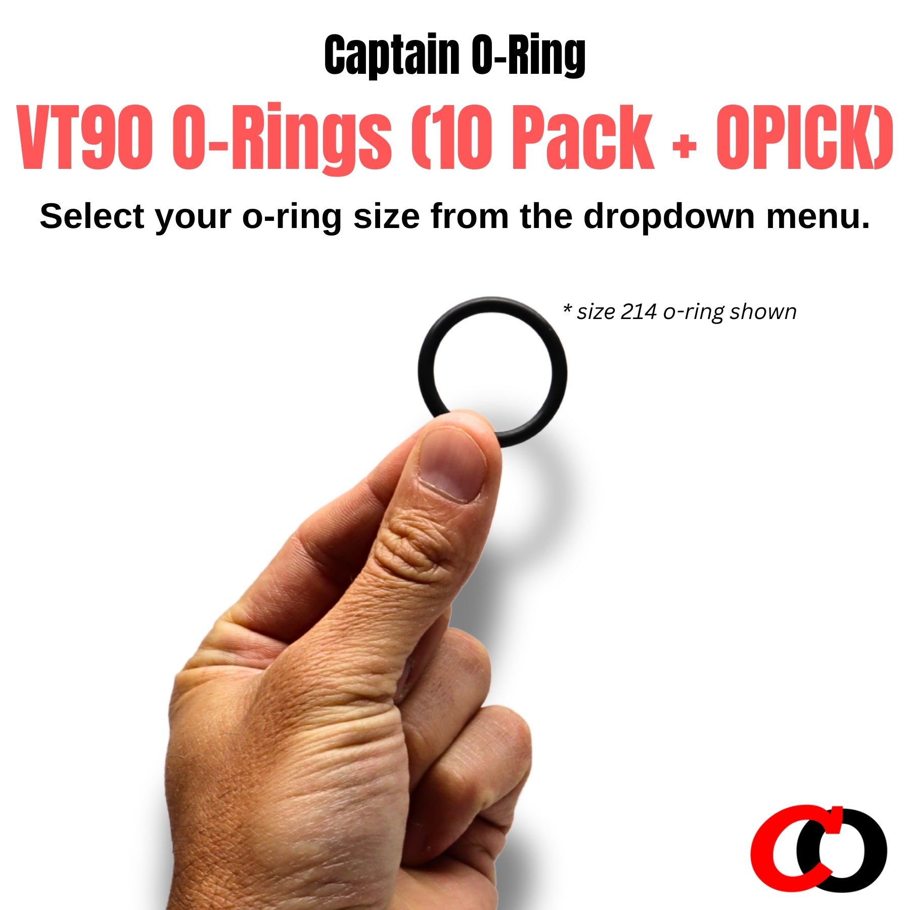 SCUBA O-RIngs - 10pcs Viton/FKM O-Ring + Pick Tool [Select O-Ring Size]