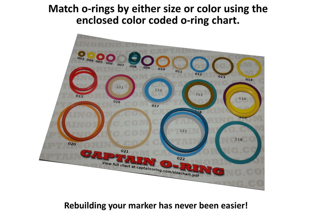 WGP Autococker- COLOR CODED O-Ring Kit [3x Bag]