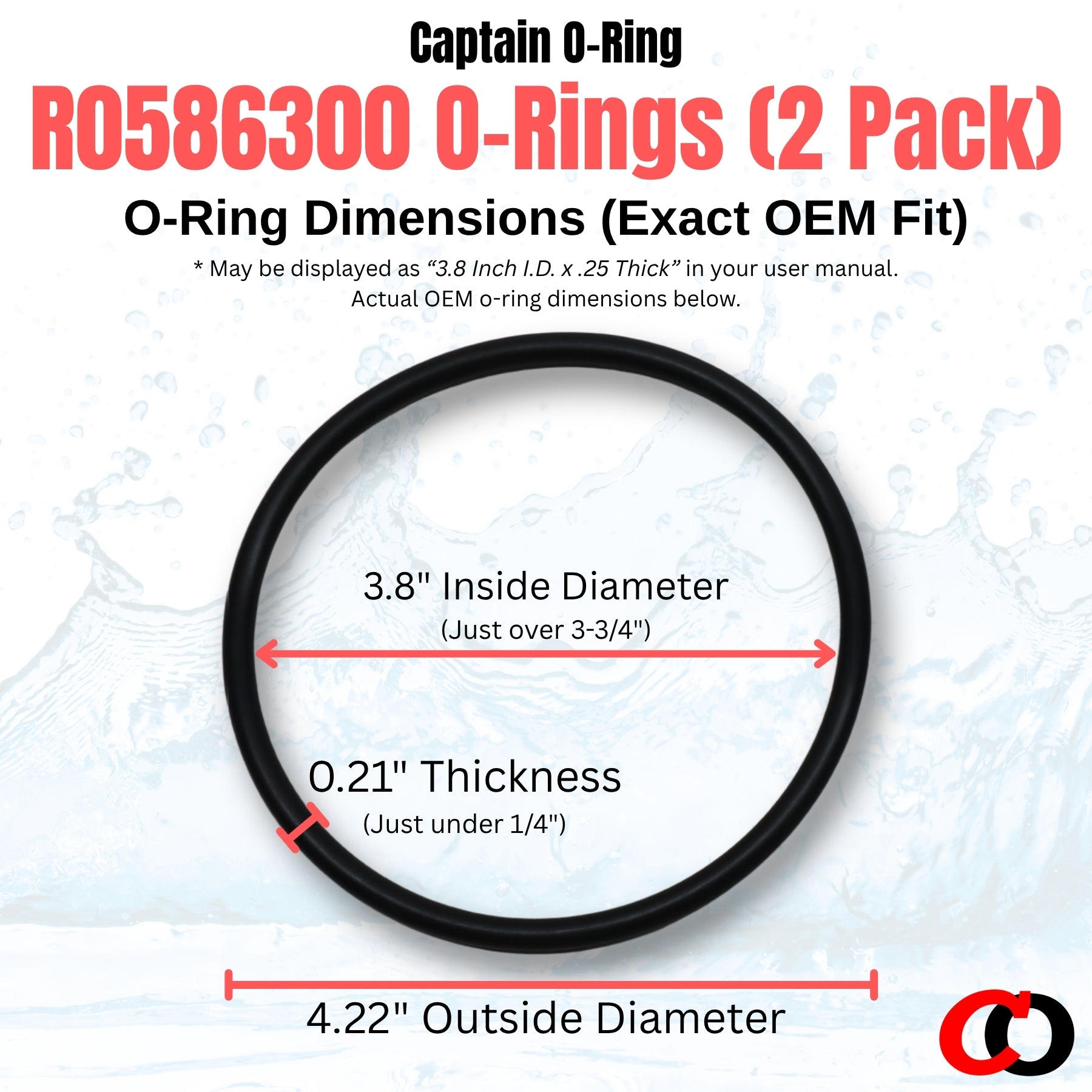 Captain O-Ring – Replacement R0586300 Collar O-Rings for Jandy