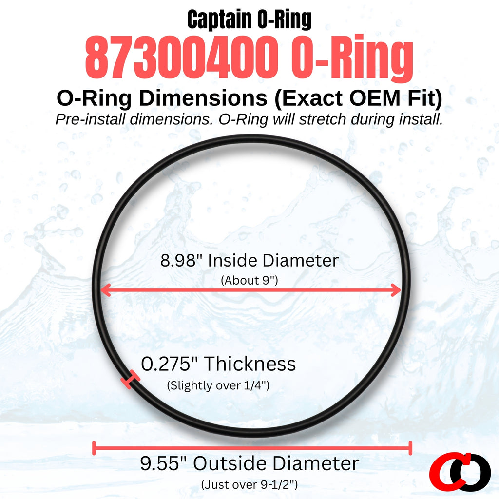 87300400 O-Ring for Pentair Clean & Clear, Predator, EasyClean and Warrior Filter Tank Body (2 Pack)