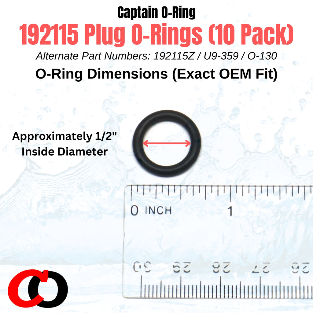 192115 (192115Z, U9-359, O-130) O-Ring Gaskets for Pentair 071131 / 357161 Drain Plugs (10 Pack)