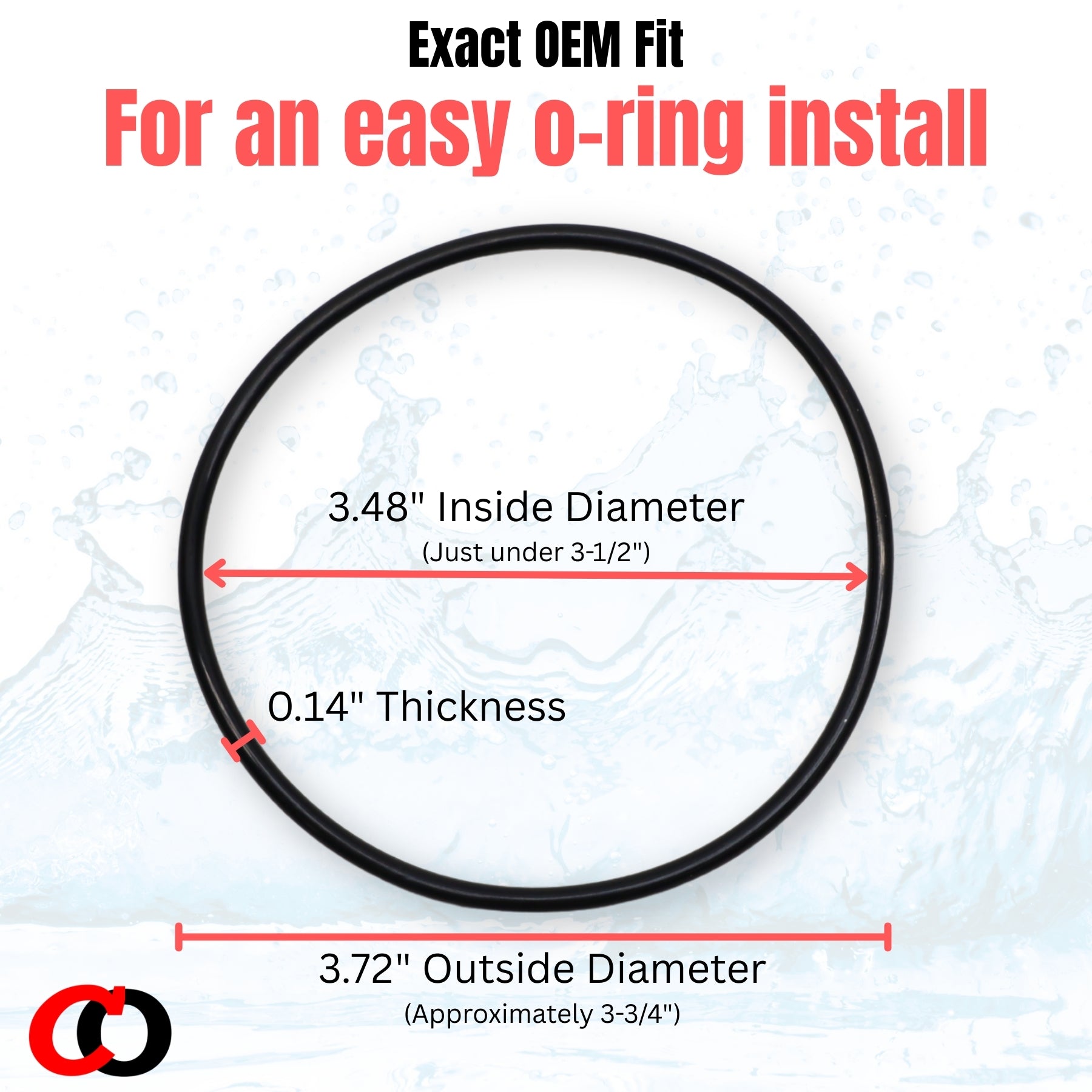 Whirlpool WHKF-C8 O-Rings for WHKF-DWHV, WHCF-DWHV, WHKF-DWH & WHKF-DUF Water Filter [3 Pack]