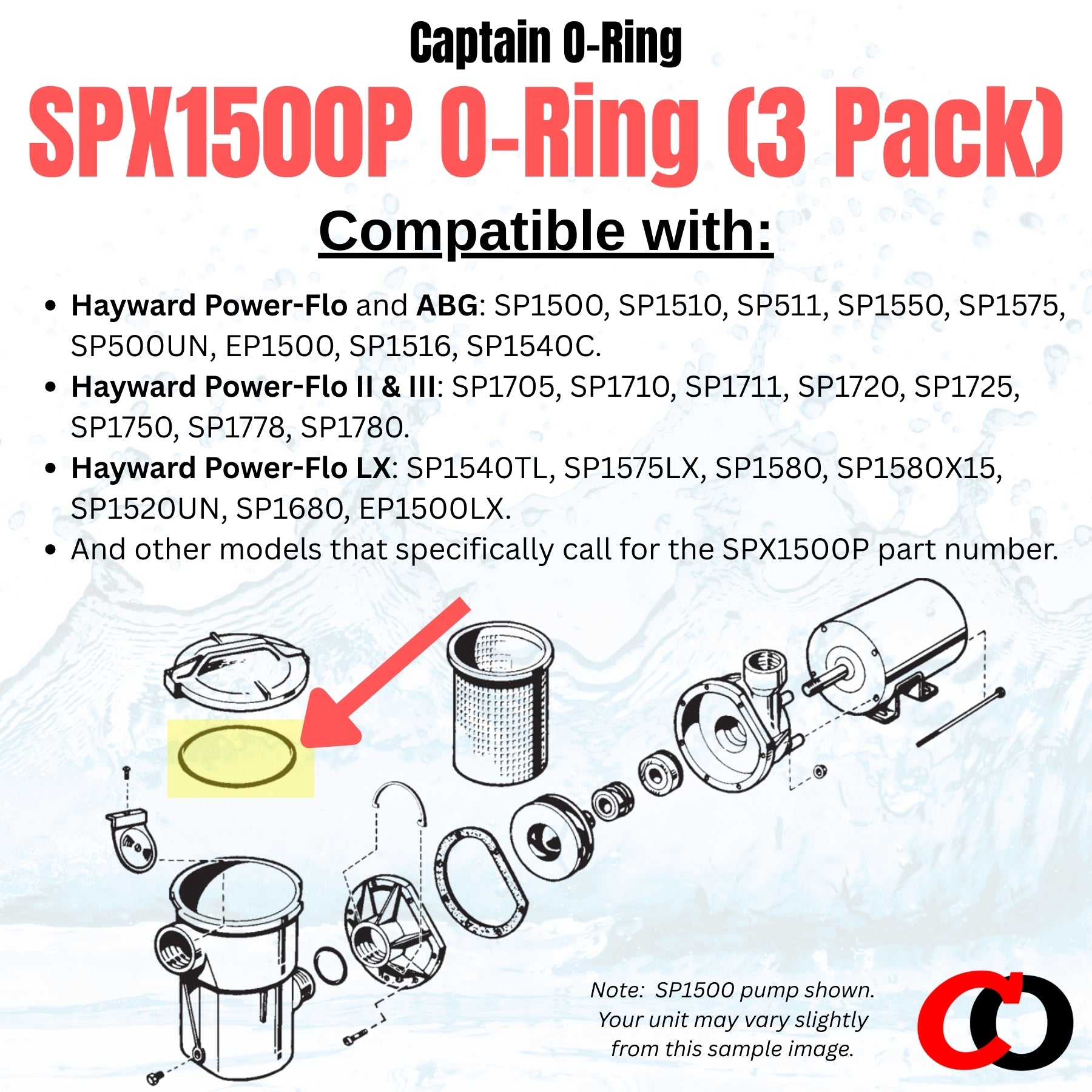 Hayward  SPX1500P Strainer Cover O-Ring (3 Pack)