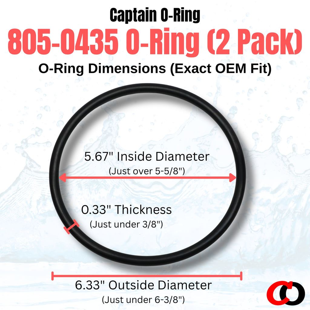 805-0435 O-Rings for Waterway WVS003 Multiport Valve (2 Pack) [805-0435B]