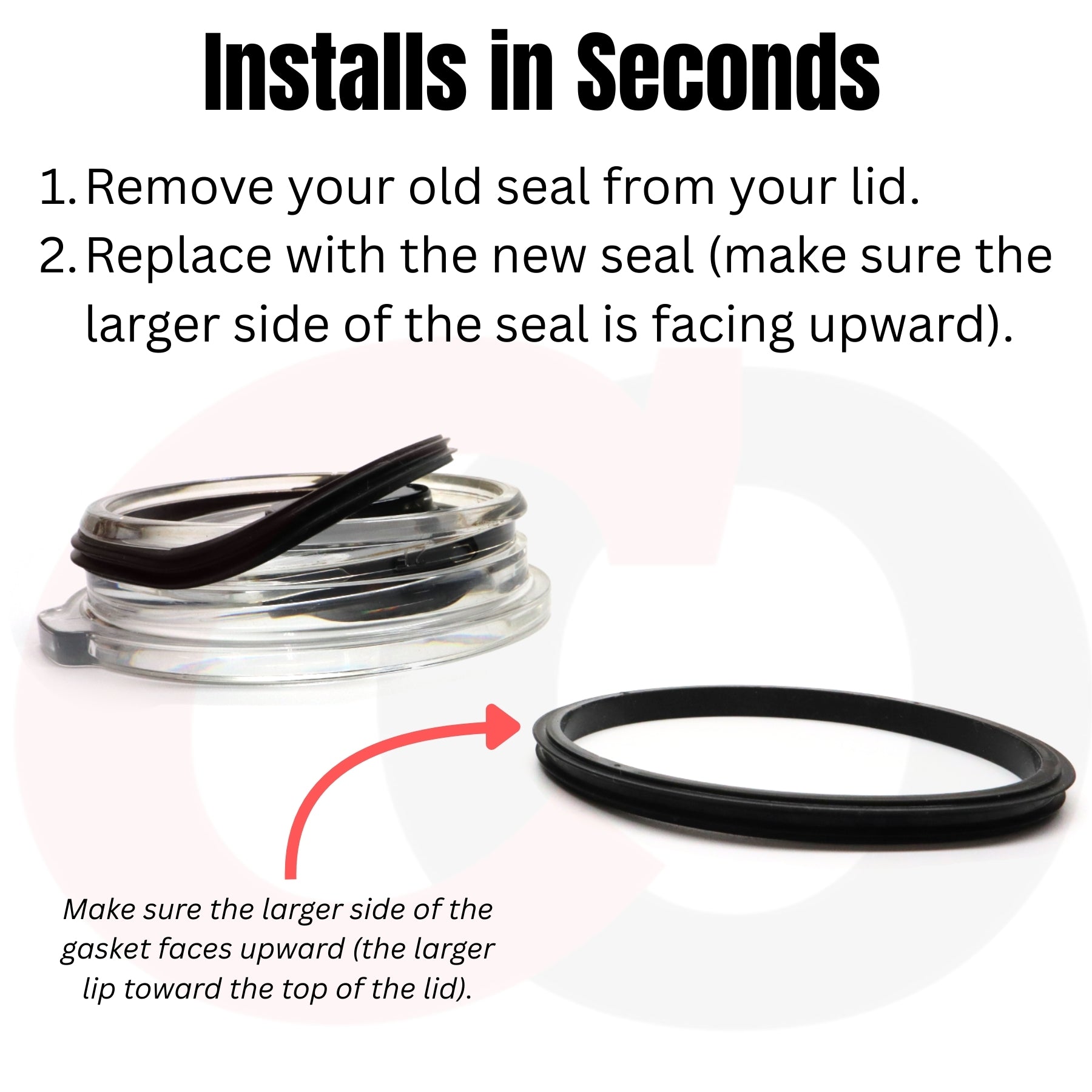 Yeti Lid Seal Gaskets for Magslider & Original Rambler Insulated Tumbler Mugs (3 Pack)