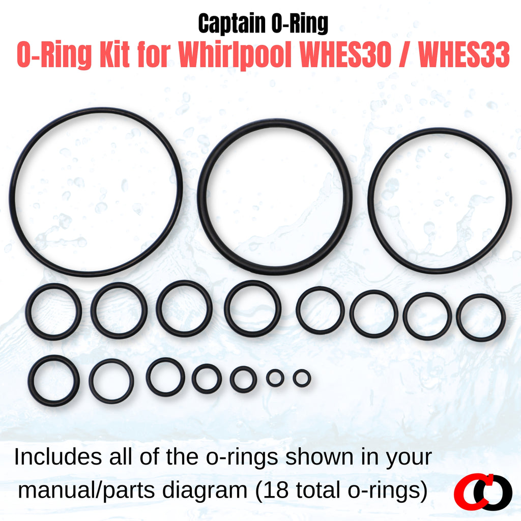 O-Ring Kit for Whirlpool WHES30 / WHES33 Water Softener