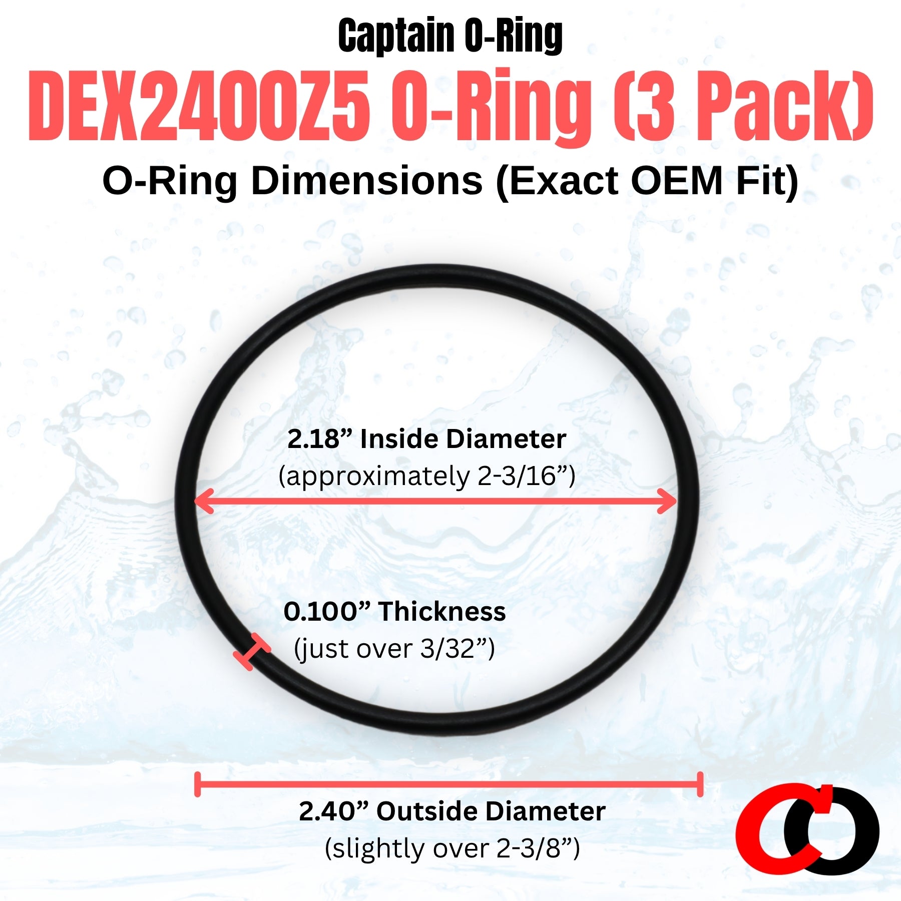Hayward DEX2400Z5 Outlet Elbow O-Ring (3 Pack)