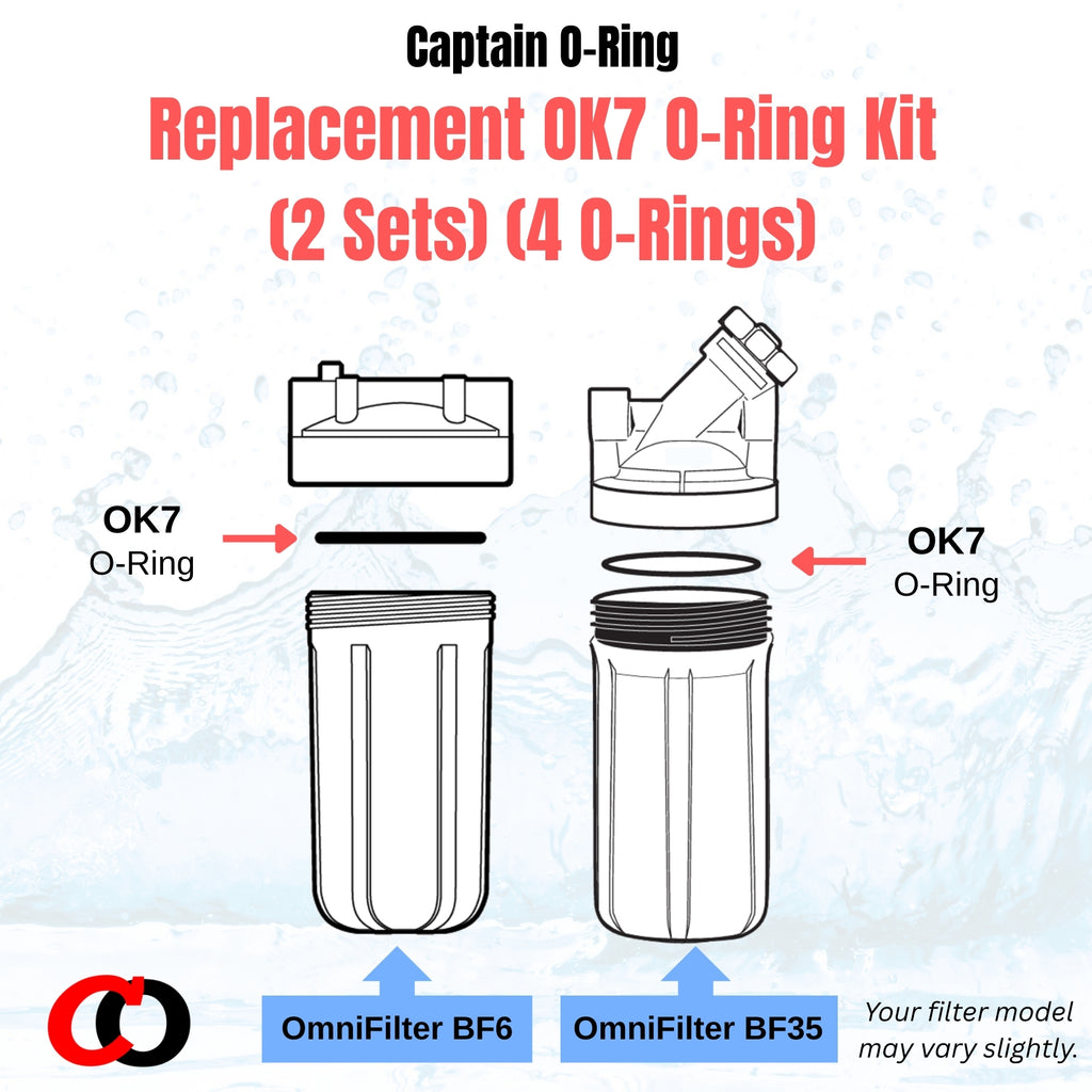 OmniFilter OK7 O-Ring Kit (2 Sets, 4 O-Rings)