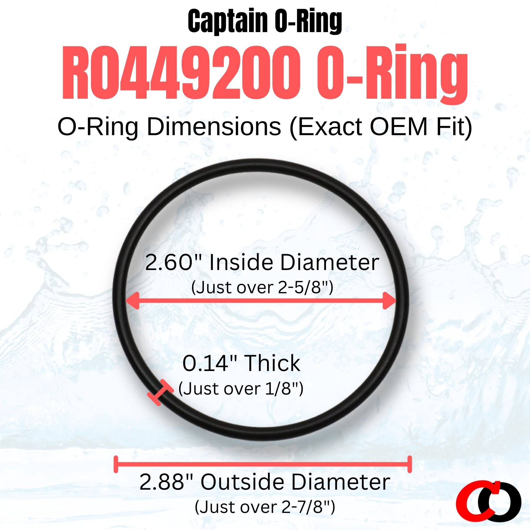 R0449200 Tailpiece O-Rings for Jandy PlusHP PHPM PHPF, MaxHP MHPM, Water Feature WFTR Pool Pumps (4 Pack)