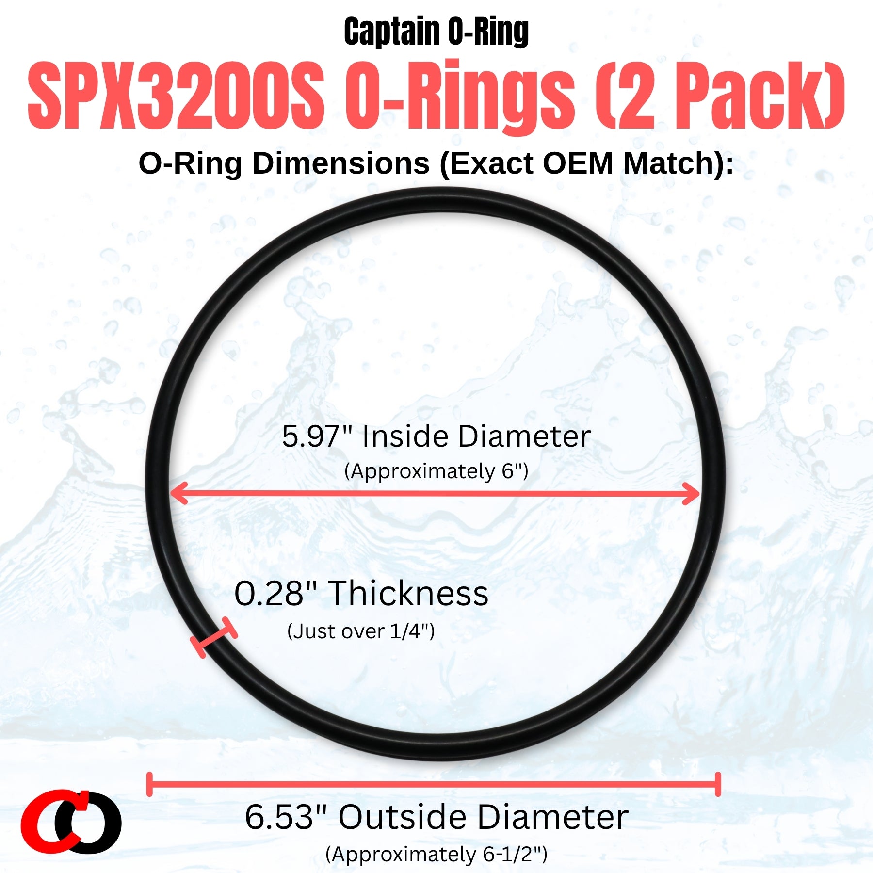 SPX3200S / HAY-101-3204 Strainer Cover O-Ring for Hayward TriStar EcoStar Pool Pump (2 Pack)