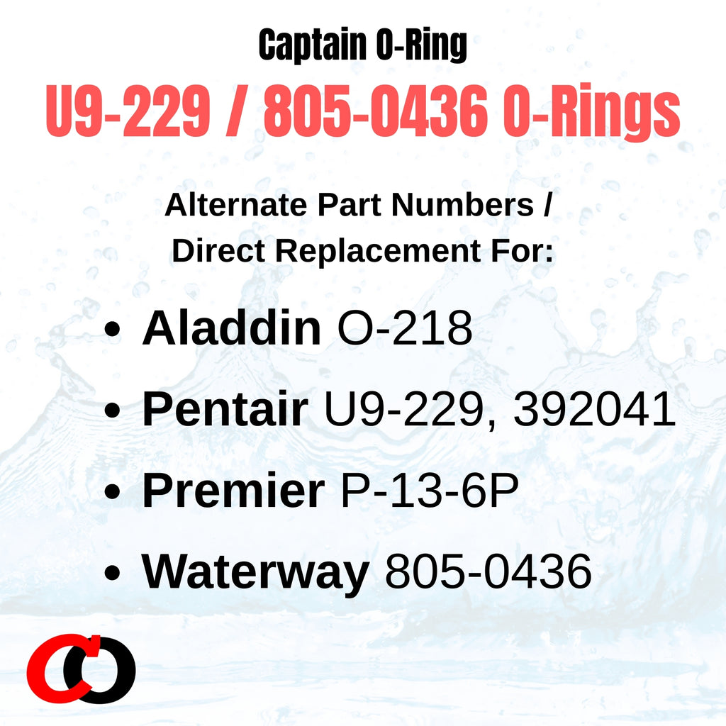 U9-229 / 805-0436 / O-218 Trap Cover O-Rings for Pentair Sta-Rite Waterway Pool Pumps (2 Pack)