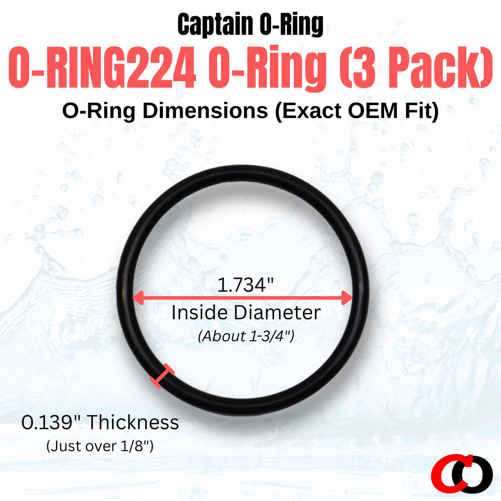 O-RING224 Drain Plug O-Ring for AquaStar PLF27000 and PLF35000 Pipeline Filters (3 Pack)